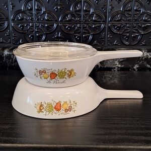 Le Persil & Spice Of Life Corningware Menuette Saucepan + Small Frying Pan